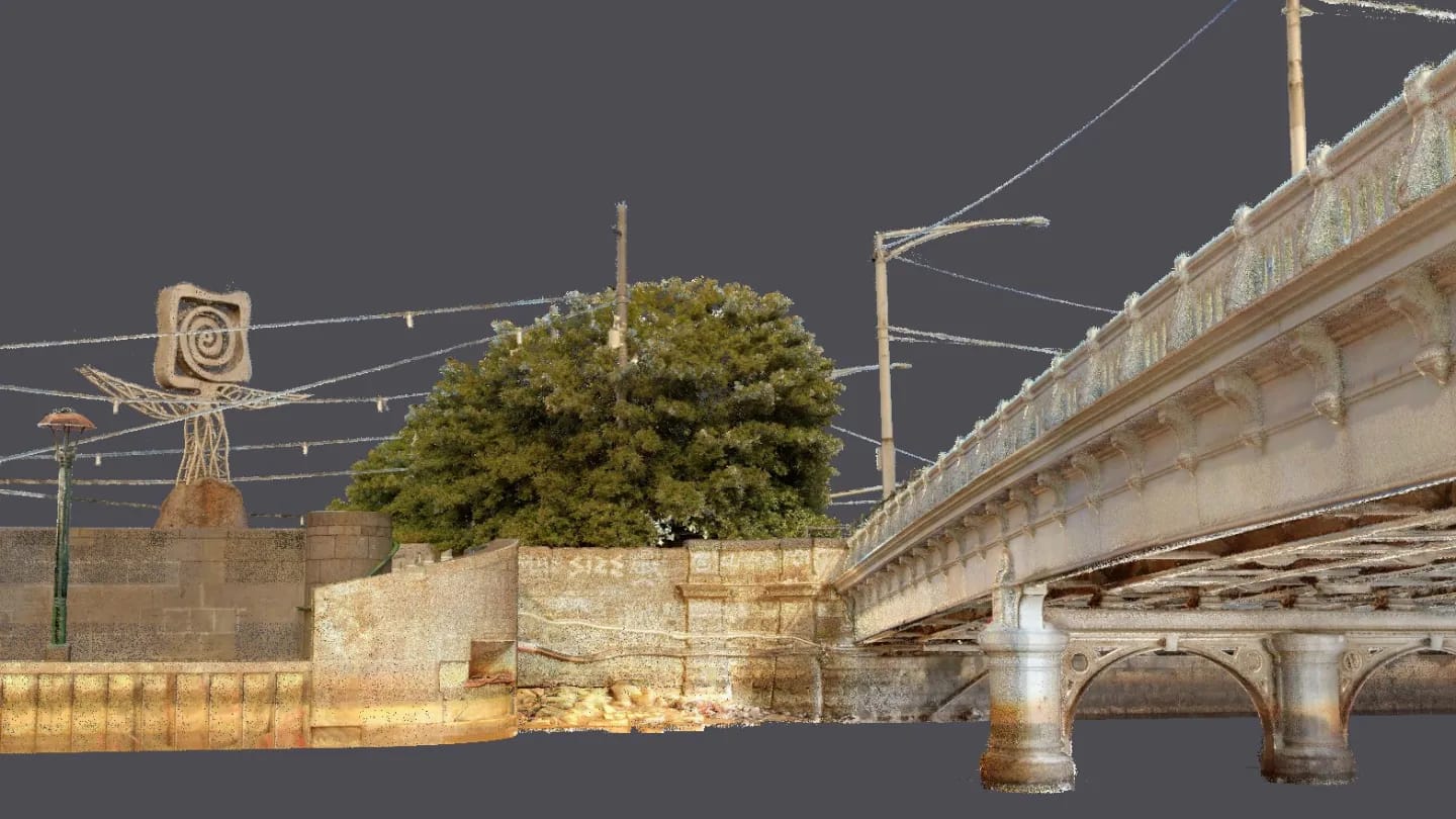 Queens Bridge 3D colourised point cloud